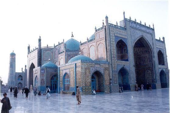 Den blå moske i byen Mazar-e Sharif, der ligger i nærheden af Al-Queda`s træningslejr