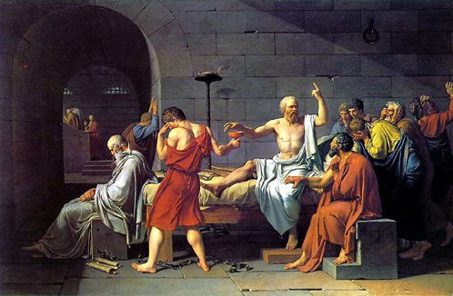 Sokrates sidste rejse, hvilket sker lige før han indtager og frivillig sluger giften fra planten skarntyde!!..