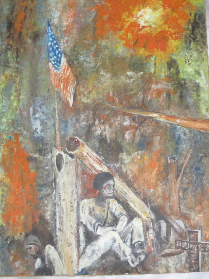 Her kunstmaleren, bagermester, skibs kok, smed, svejser og skibs rigger på B&W I. G. Nielsen, illustrerer her Vietnam historiens krigshelvede, amerikansk soldat ved høj 895. Kunstmaleren Ingmann. G. Nielsen er blevet opkaldt efter vores salmedigter B.S. Ingmann, som skrev morgensangen 