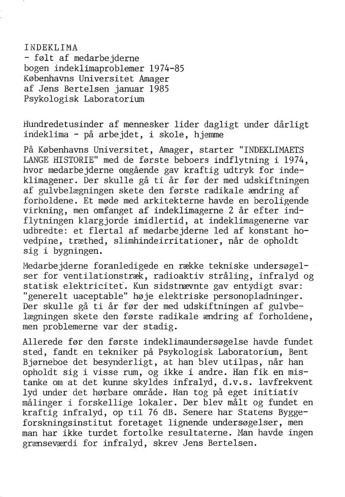 Rapport fra 1974 - 1985